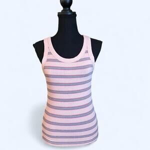 Vintage Y2K American Eagle striped ribbed tank top 💗 Size XS